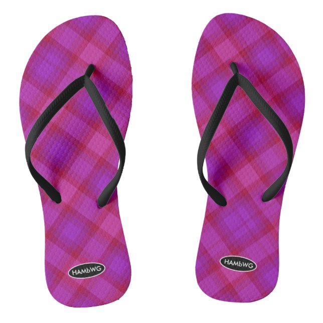 Tongs Flip-flops Plaid pour femmes HAMbWG Flip Flops pou (Semelle)