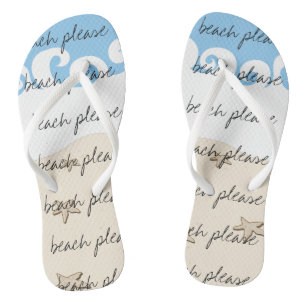 Tongs Flip-Flops pour adultes "Star Shells, Beach Please