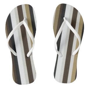 Tongs Flip Flops tonifiant Terre Brown Beige Stripe