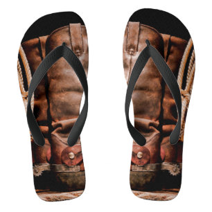 Tongs Flipflop Sandales Cowboy Bottes Grange Bois Russe 