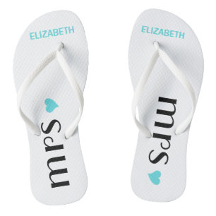 Tongs Flops de Mme Flip Flops bleu   Mariage de mariées 