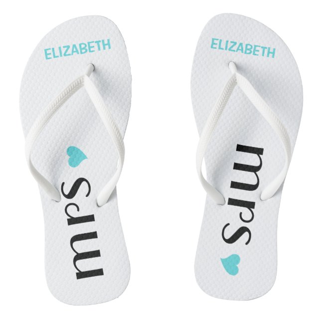Tongs Flops de Mme Flip Flops bleu | Mariage de mariées  (Semelle)