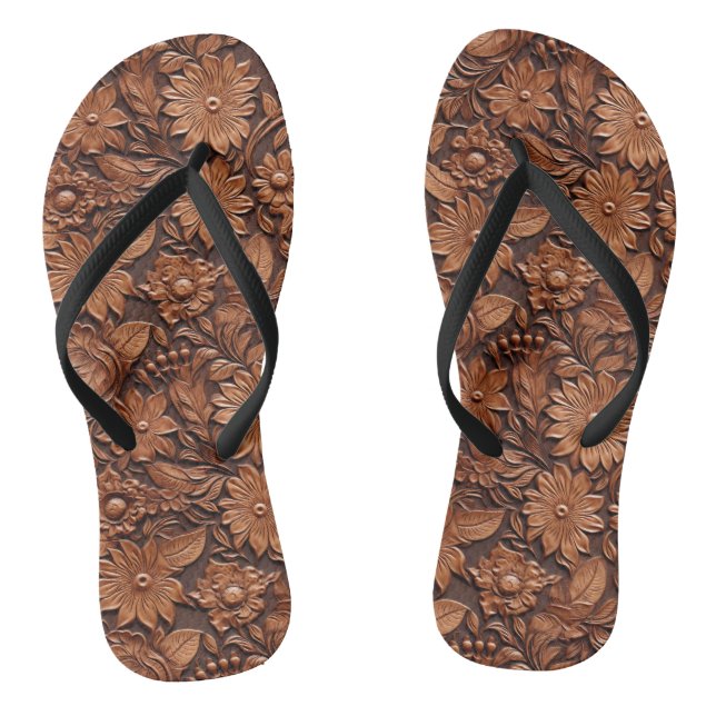 Tongs Floral Boho Brown (Semelle)