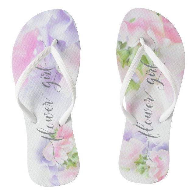 Tongs FLORAL CHIC MARIAGE POIS DOUX Fleur Fille (Semelle)