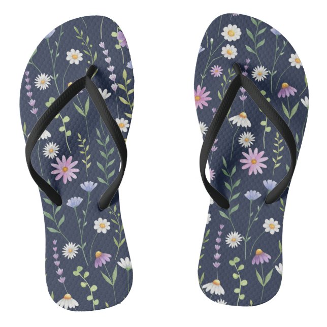 Tongs Flore Surface Motif-Fashion Fleurs de printemps (Semelle)