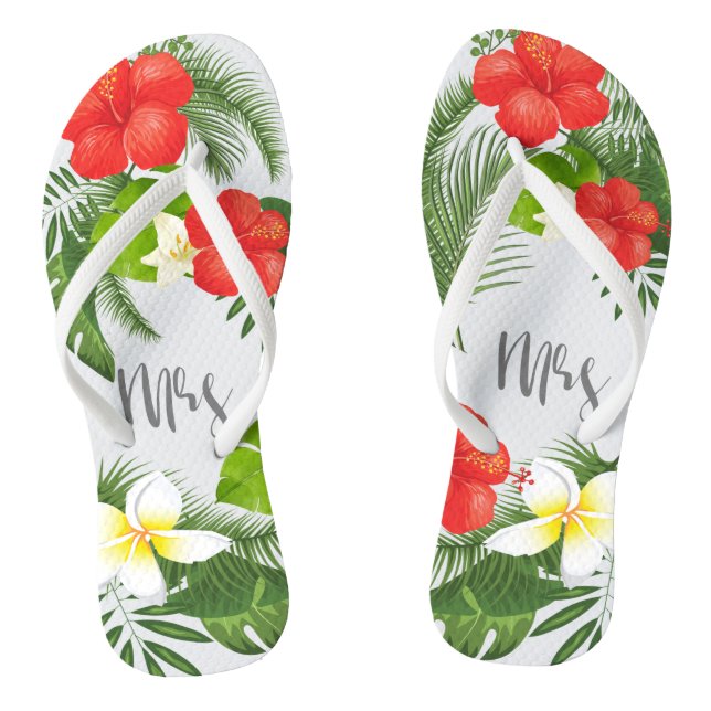 Tongs Flore tropicale Mme Bride ID475 (Semelle)