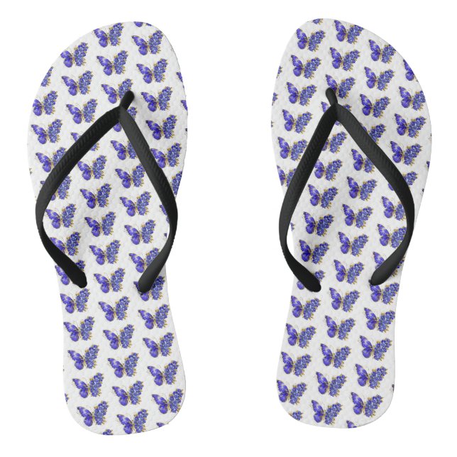 Tongs Flower Sapphire Butterfly (Semelle)