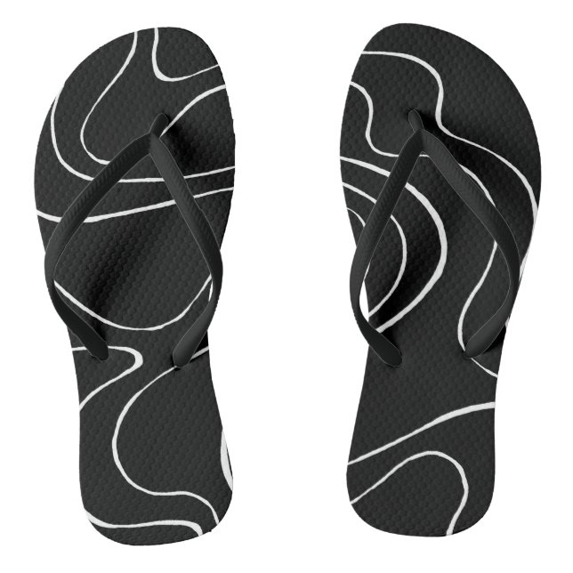 Tongs Flux et Reflux 2 - Noir sur Blanc (Semelle)