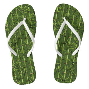 Tongs Forêt de bambou en vert