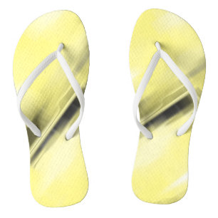 Tongs Formes contrastées de disparition Jaune et Noir