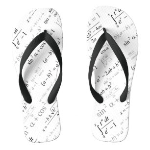 Tongs Formes de mathématiques amusantes Geek de mathém