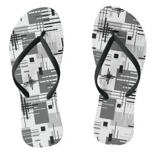 Tongs formes géométriques modernes Abstraites rayées