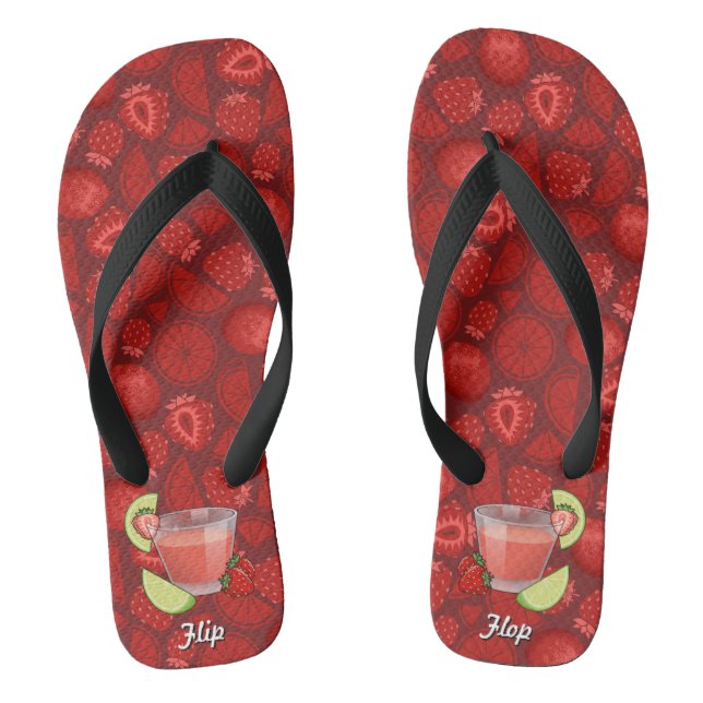 Tongs Fraise Daiquiri Flip Flops (Semelle)
