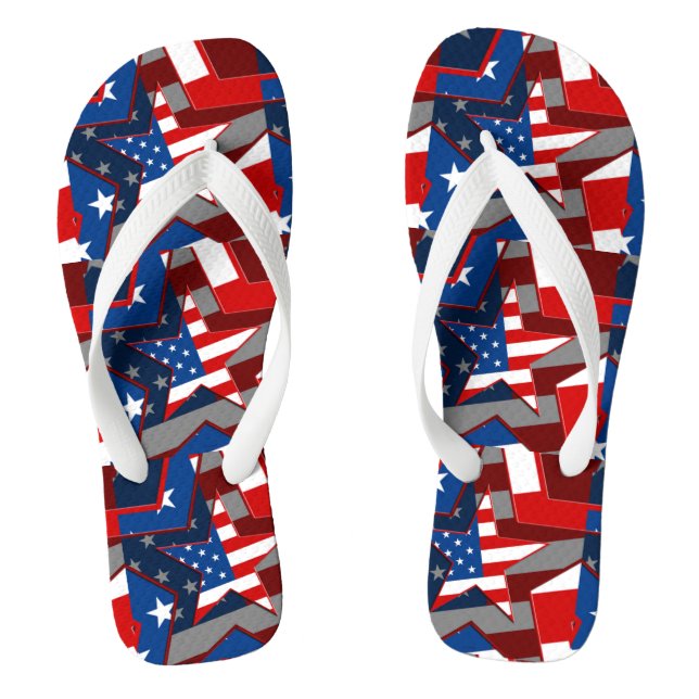 Tongs Frappe adulte de l'étoile du drapeau américain (Semelle)