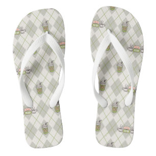 Tongs FRIENDS™    Motif à carreaux de Central Perk
