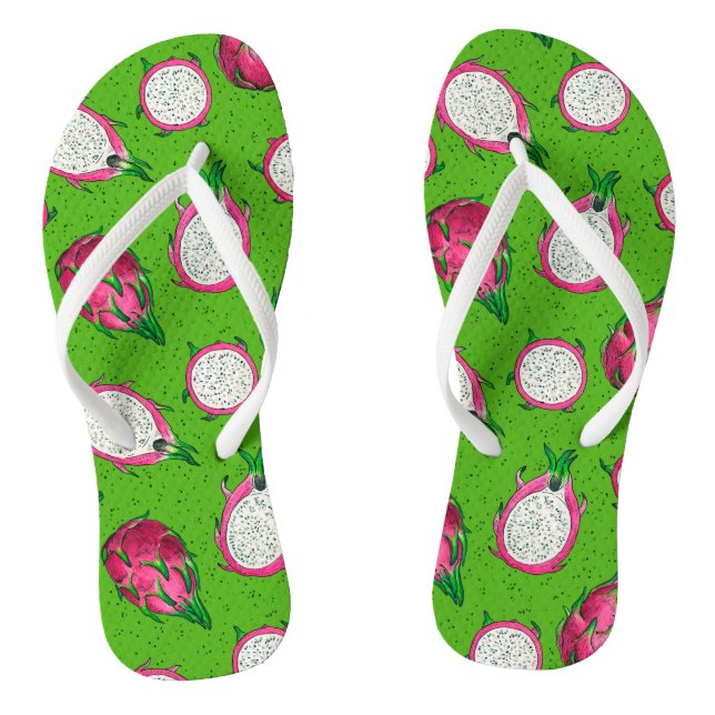 Tongs Fruit rouge dragon vert (Semelle)