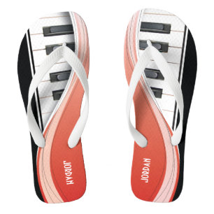 Tongs Fun Piano Design Avec Red Swoosh