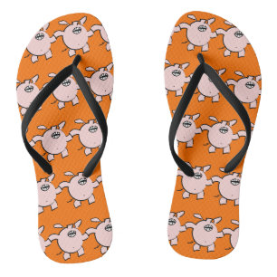 Tongs Funny 5 Dessin Animé Cochon Choisissez la Couleur 
