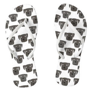 Tongs Funny Black Labrador Retriever Motif de chien