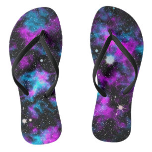 Tongs Galaxie violette et bleue