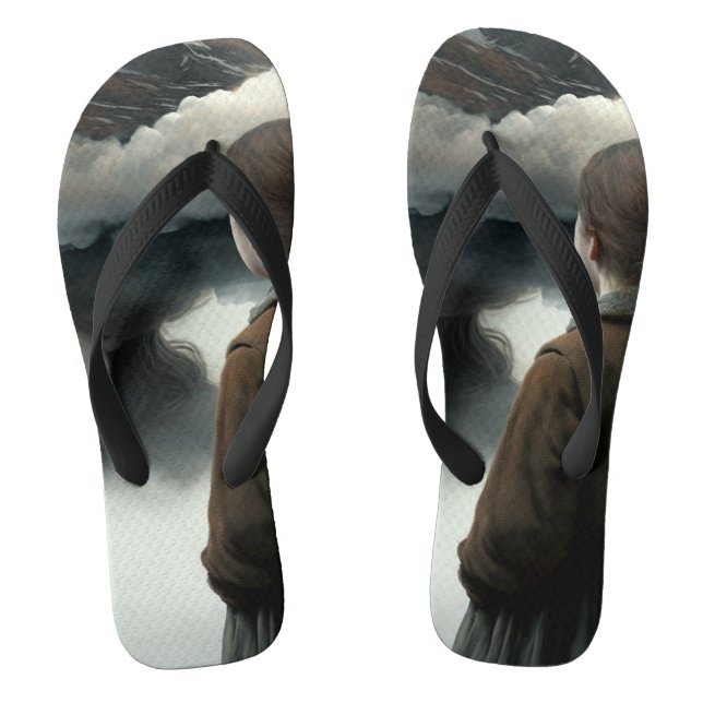 Tongs Girl with clouds (Semelle)