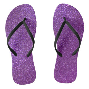 Tongs Girly Sparkly Royal Purple Parties scintillant