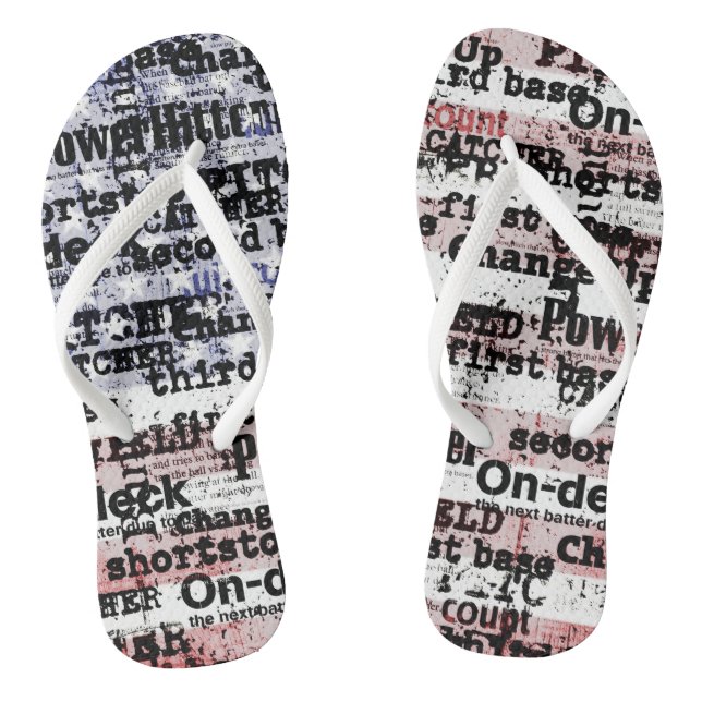 Tongs Gloire du baseball | Motifs de drapeau américain d (Semelle)