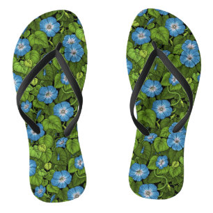 Tongs Gloire du matin en bleu et vert