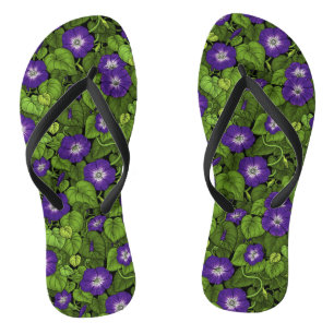 Tongs Gloire du matin en violet et vert