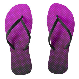 Tongs Gradient purple gray polka dots print abstract fe