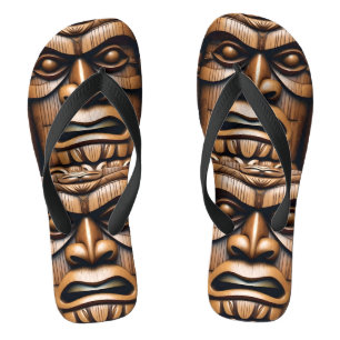 Tongs Grain de bois Nouvelle-Zélande Tiki,