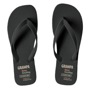 Tongs Grampa connaît tout   Cadeau grand-père