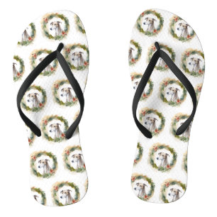 Tongs Greyhound Christmas Wreath Festive Pup