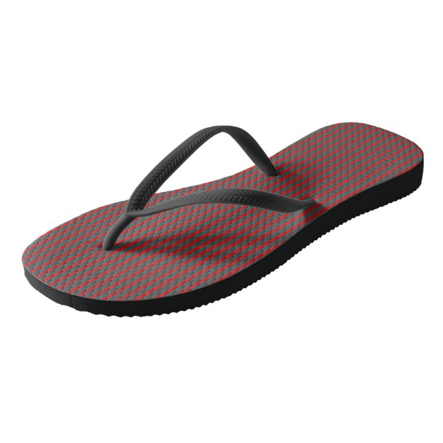 Tongs Gris et rouge (Incliné)