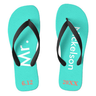 Tongs Groom M. Turquoise Blue