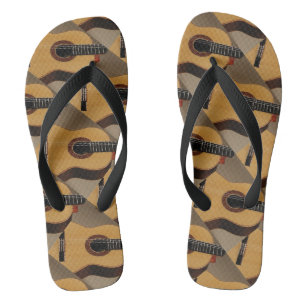 Tongs Guitare Design larges bretelles, Femme 5/6 - Mens 