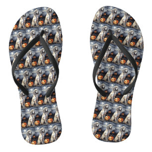 Tongs Halloween Anglais Setter Avec Scentation Citrouill