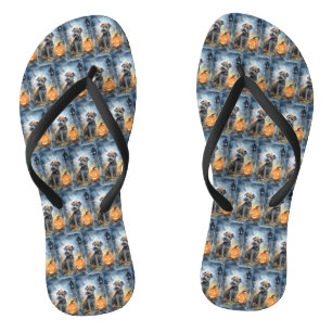 Tongs Halloween Chesapeake Bay Terrier Avec Citrouilles