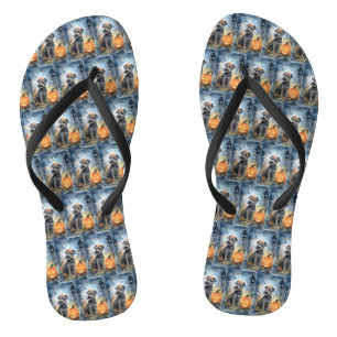 Tongs Halloween Chesapeake Bay Terrier Avec Citrouilles