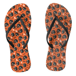 Tongs Halloween crâne Motif sans marque