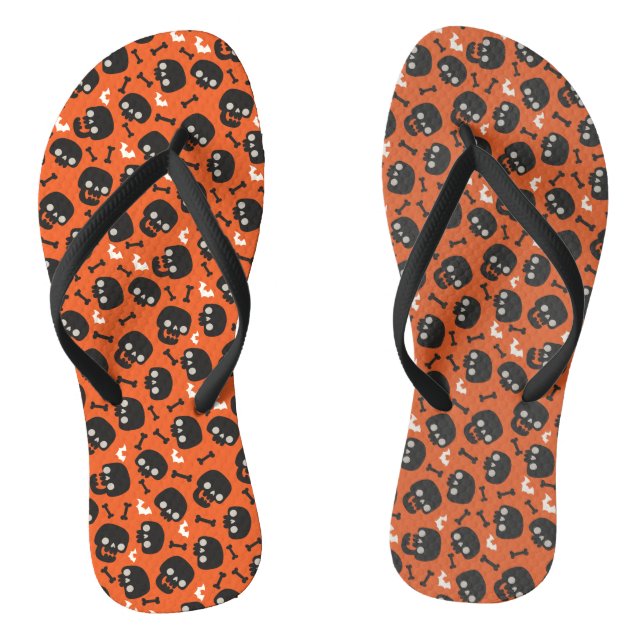 Tongs Halloween crâne Motif sans marque (Semelle)