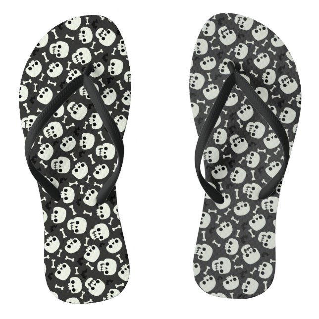 Tongs Halloween crâne Motif sans marque (Semelle)