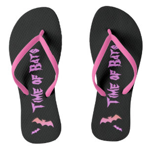Tongs Heure des chauves-souris - Pink & Purple Abstrait 