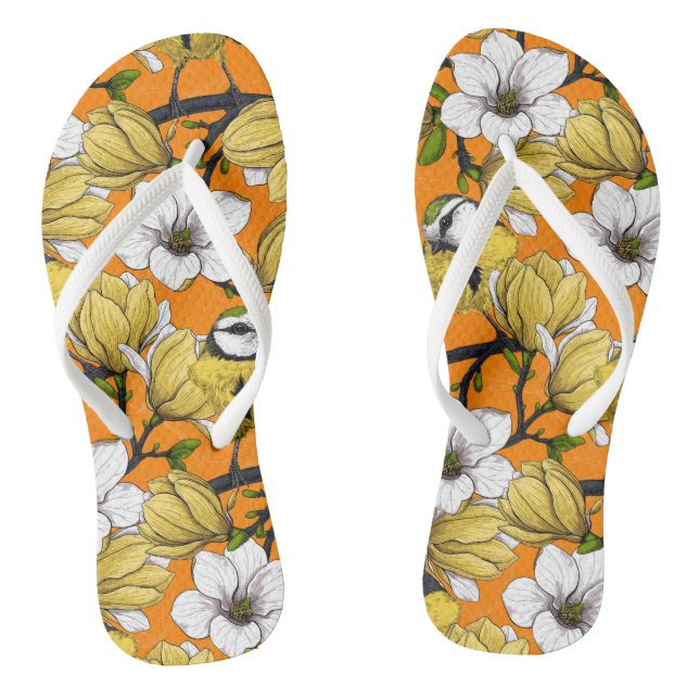 Tongs Heure du printemps en jaune (Semelle)