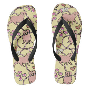Tongs Hilarié motif chinois porc année Jaune hommes FF