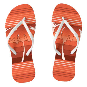Tongs Hilo Palmiers hawaïens rayés