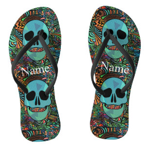 Tongs Hippie Crâne Halloween Thunder_Cove