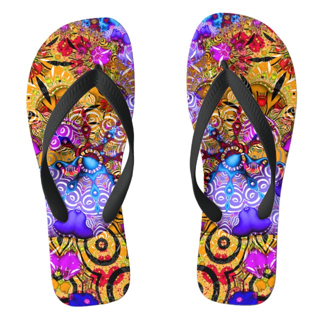 Tongs Hodgepodge fractal coloré (Semelle)