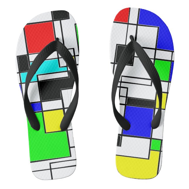Tongs Hommage Random Carré À Mondrian (Semelle)