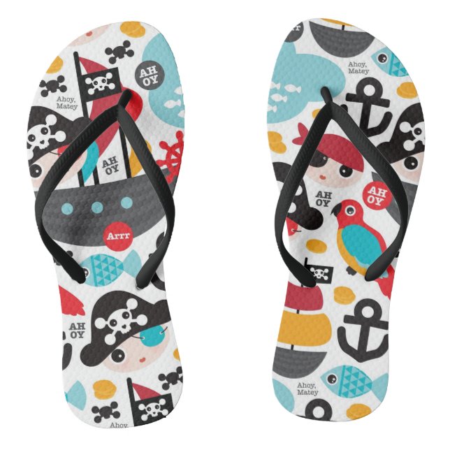 Tongs Illustration de pirates rétro (Semelle)